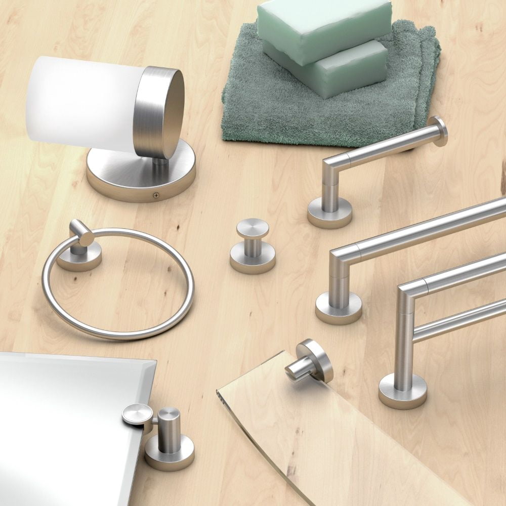 Gatco 4648 Glam Toilet Paper Holder w/ Storage, Satin Nickel