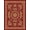 Red, Pattern 1, variant on ODIKA 4'x6' Machine Washable Non-Slip Area Rug, Vintage Crochet Inspired Festive Interlocking Ornament Design High Traffic Rug, Blue, 646090