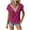 Hot Pink1, variant on fatyb Womens Eyelet Tops Lace V Neck Short Sleeve Casual Blouses Lightweight Beach Summer Tshirts