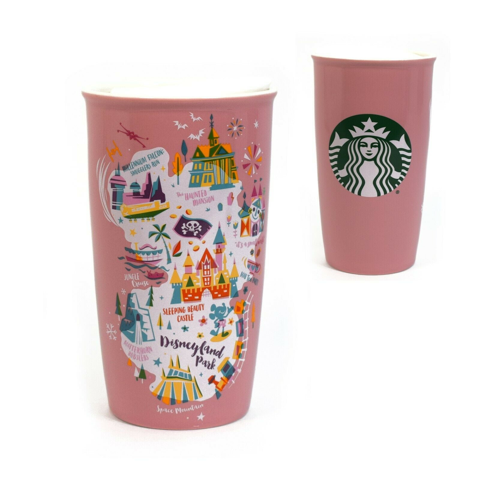 Disneyland Resort Starbucks 12oz Ceramic Tumbler - Christmas Holiday Parks  Landmarks 