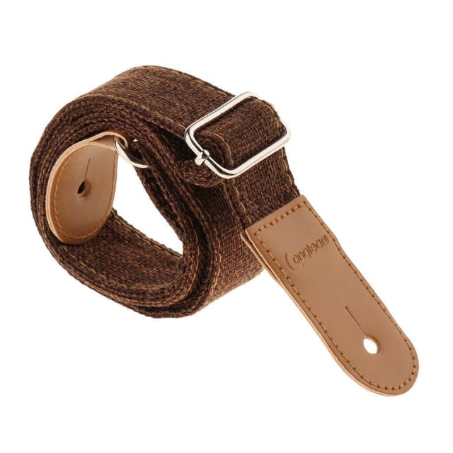 facefd Ukulele Strap Belt with PU Leather Ends for Ukuele 4 String Guitar Coffee