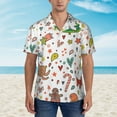 thumbnail image 2 of Xecao Winter Christmas And New Year Deer print Hawaiian shirt - a stylish short-sleeve button-down for men, perfect for casual beach and tropical outings., 2 of 9