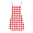 thumbnail image 7 of FamilyThread Girls Casual Plaid Sleeveless Dresses Spaghetti Strap Summer Swing Twirly Sundress A-Line Dress For 4-14Y, 7 of 7