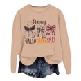 thumbnail image 1 of WEAIXIMIUNG Sweat à Demi-Zip pour Femmes 2X Pull Tendance à Capuche Imprimé Lettre Col Rond pour Automne & Hiver, 1 of 3