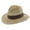 Brown, variant on Safari Straw Hat - Lightweight, 3" Big Brim, Inner Elastic Sweatband, 3-Pleat Ribbon Hat Band (Brown, Large/X-Large)