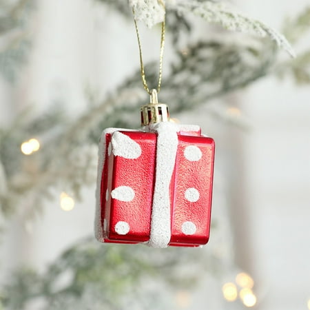 

Goory Durable Gloves Shaped Pendants Small Festival Santa Claus Christmas Decorations Lightweight Holiday Xmas Decor Gift Box Pendant