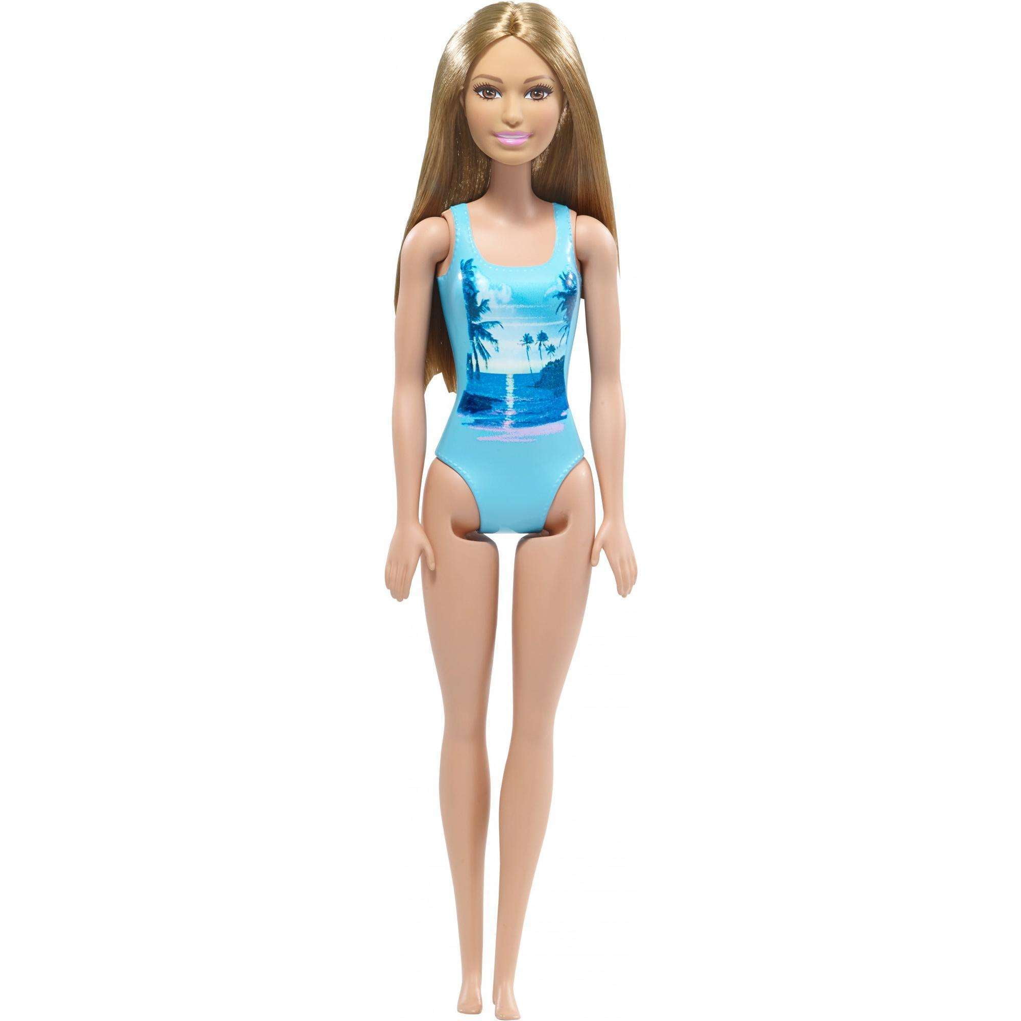 Pri Barbie Nude Porn Videos - Barbie Beach Blue Swimsuit Summer Doll - Walmart.com