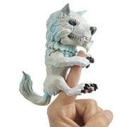 لعبة Dire Wolf من Fingerlings - Blizzard (أبيض وأزرق) - لعبة جماعية تفاعلية - بواسطة WowWee Electronic Pet