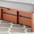 thumbnail image 6 of ZAFLY Murphy Bed with Charging Station, Solid Wood Cabinet Bed with Mattress, Murphy Cube Chest Bed with Storage Drawers - Cherry, 6 of 8