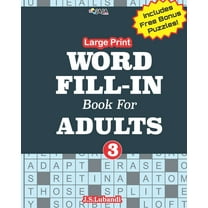 Large Print WORD FILL-IN Book For ADULTS; Vol.3