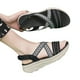 thumbnail image 5 of Sandalias Planas Con Cruzadas para Mujer Cómodas Antideslizantes Viajes Al Aire Libre, 5 of 9
