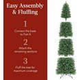 thumbnail image 4 of Unlit Pencil Christmas Tree, 6ft Premium Artificial Tree, Realistic Spruce Holiday Decor w/ 618 Branch Tips, Metal Base, 4 of 7