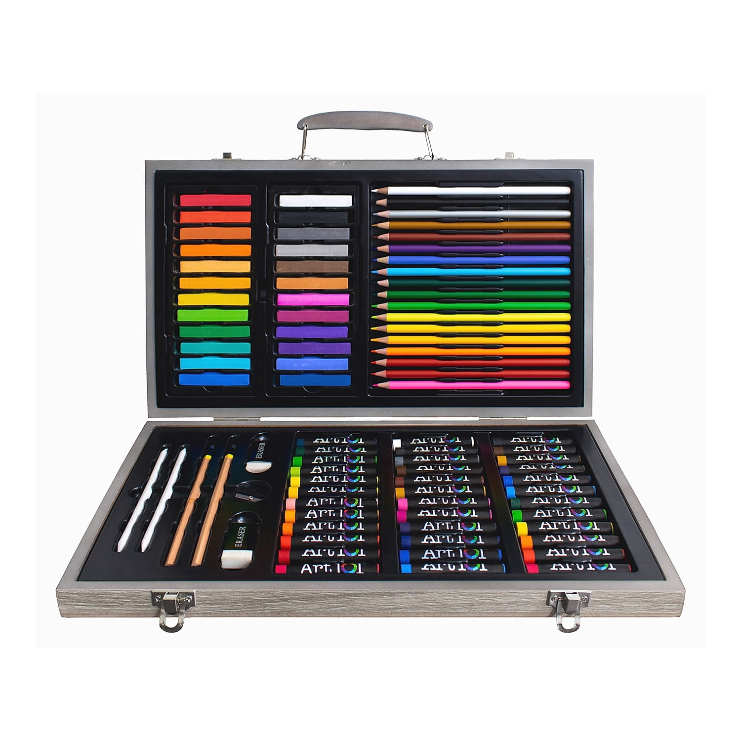 Art 101 Draw, Sketch, and Doodle Multifunctional Art Set with 111 Pieces for Children to Adults