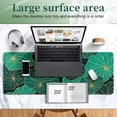 thumbnail image 6 of Large Mouse Pad for Desk (31.5X11.78 in), Waterproof Keyboaed Pad with Stitched Edge, Non-Slip Natural Rubber Base Keyboard mats for Desk for Keyboard, Mouse and Desktop, Green Lotus Leaf, 6 of 6