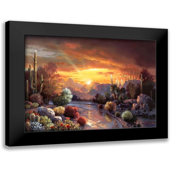 Lee, James 14x12 Black Modern Framed Museum Art Print Titled - Desert Dusk
