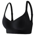 thumbnail image 2 of Hugcore Womens Seamless Bras No Underwire Supportive Wireless Push Up Full Coverage Bralette Comfort Scalloped T-Shirt Bra-Bras for Women,Black14,M, 2 of 3
