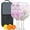 White, variant on Pickleball Paddles Set Of 2, Fiberglass Surface, Spring Flowers Floral Print, 4 Balls & Bag