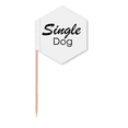 thumbnail image 1 of Quote Single Dog Art Deco  Fashion Toothpick Flags Cupcake Picks Party Celebration, 1 of 3