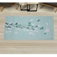 thumbnail image 1 of Spring Decorative Rug, Tree Swirling Persian Lilac Blooms with Butterfly Ornamental Plant Graphic, Quality Carpet for Bedroom Dorm and Living Room, 6 Sizes, Pale Blue, by Ambesonne, 1 of 1