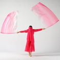 thumbnail image 2 of Baisdan Dance Rectangle Flag Worship Flag Church Praise Dance Accessories 1 Pair 5#WHITE-PINK-RED, 2 of 5