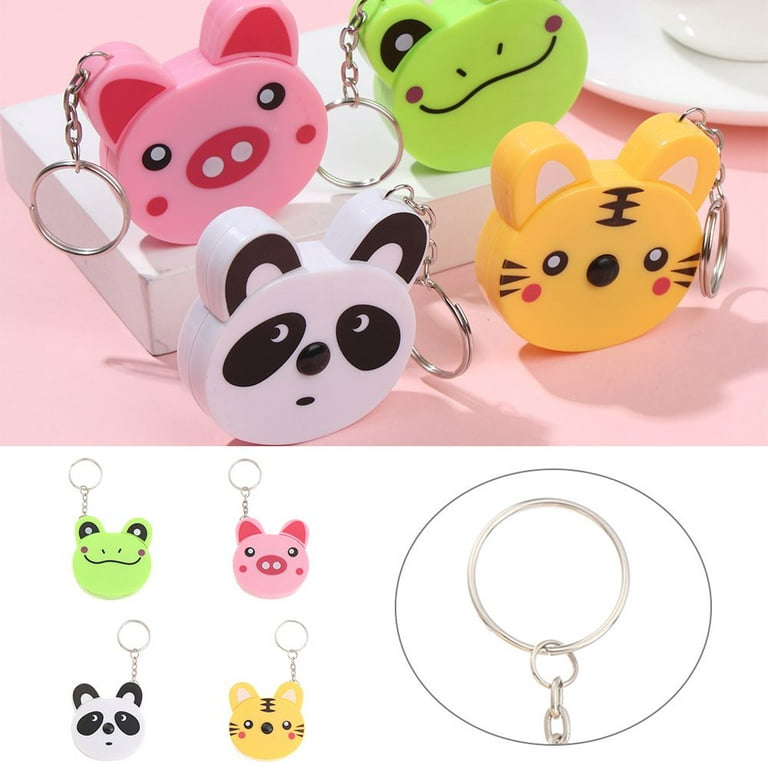 Measuring Tape Cartoon with Keychain Ruler Retractable Tape Measure with  Keychain Sewing 