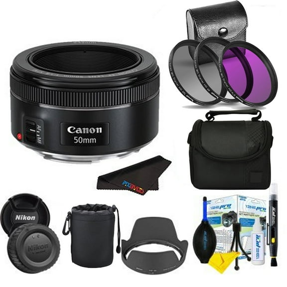 Canon EF 50mm f/1.8 STM Lens   Pixi Advanced Bundle Kit