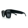thumbnail image 6 of Womens Mod Pop Color Beveled Thick Horn Rim Plastic Fashion Sunglasses All Black, 6 of 8