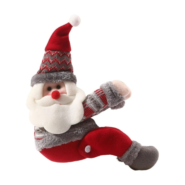 Alzapaños para cortinas navideños, decoraciones navideñas creativas, cortinas ligeras Santa