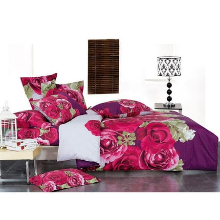 Le Vele Le234q Full Queen Bed Modern Bedding Floral Duvet Cover
