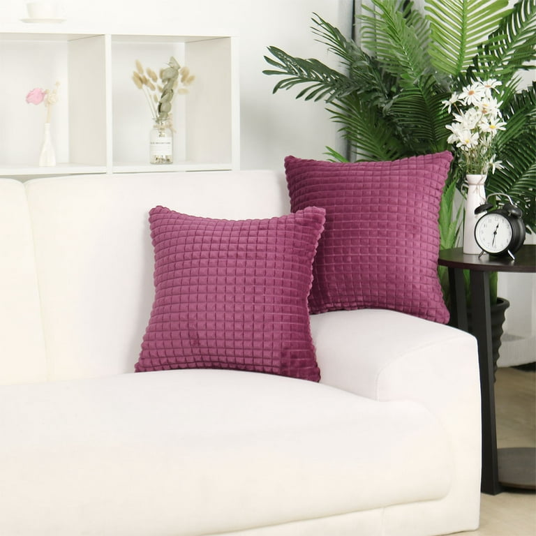 Fuchsia Berry Velvet Decorative Throw Pillow Cover