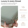 thumbnail image 4 of Hiroekza Queen Size Fitted Sheet - Non-Slip, Breathable Cotton & Linen Skin-friendly Fitted Sheet for Mattress Protection Green, 4 of 5