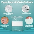 thumbnail image 4 of White Block Zipper Bags, 4 Mil Ultra Thick Write-On, 1000 Count, 8 x 10 in, 4 of 6