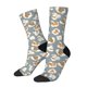 thumbnail image 1 of Balery White Popcorn Calcetas Largas con Estampado para Hombre y Mujer – Suaves y Transpirables, Talla Única (US 5-11), 1 of 6