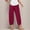 Wine, variant on Daolelai Women's Casual Solid Color Loose Pocket Harem Pants