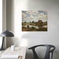 thumbnail image 4 of YANMS  Premium Framed Wall Art Print Storm Clouds Over Countryside Lake Nature Wilderness Illustrations Fine Art Farmhouse Decorative Rustic Vintage Antique Classic for Bedroom Natural, 4 of 5