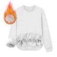thumbnail image 3 of Men Sherpa Lined Crewneck Sweatshirt Heavyweight Warm Fleece Pullover Winter Thermal Long Sleeve Basic Top, 3 of 6