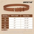 thumbnail image 6 of Women Black Casual Leather Belt with Gold Buckle Ladies Dress Belt for Jeans Pants, 6 of 6