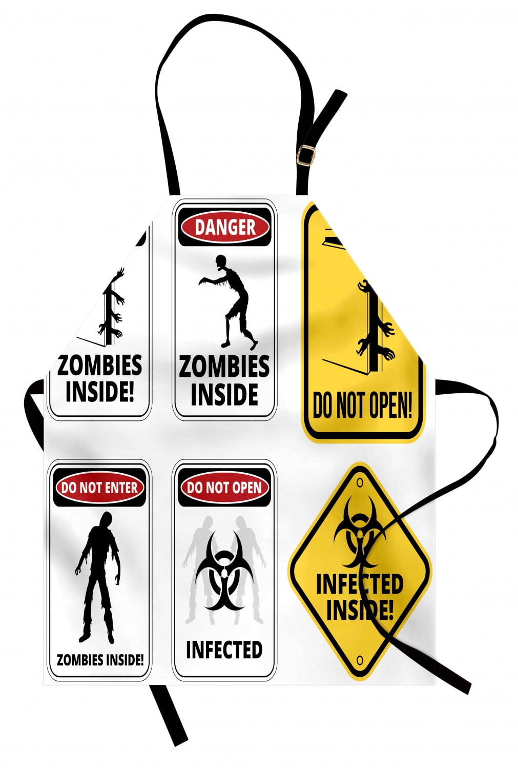 Zombie Apron Warning Signs for Evil Creatures Paranormal Construction