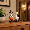 thumbnail image 2 of AZXY Indoor Halloween Decorations, 2 Pack Resin Halloween Duck Tabletop Ornament Witch Costume Duck & Ghost Cloak Duck with Black Cat for Bedroom Bar Mantel Retail Store Window Party Yard Garden, 2 of 7