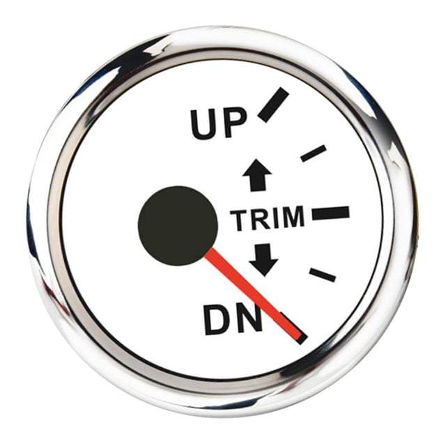 Almencla 1Set Marine Boat Outboard Engine Tilt Gauge UP-DN 52mm 2" Right Side White