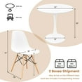 thumbnail image 3 of Gymax 5 PCS Dining Set Modern Round Dining Table 4 Chairs for Small Space Kitchen, 3 of 8
