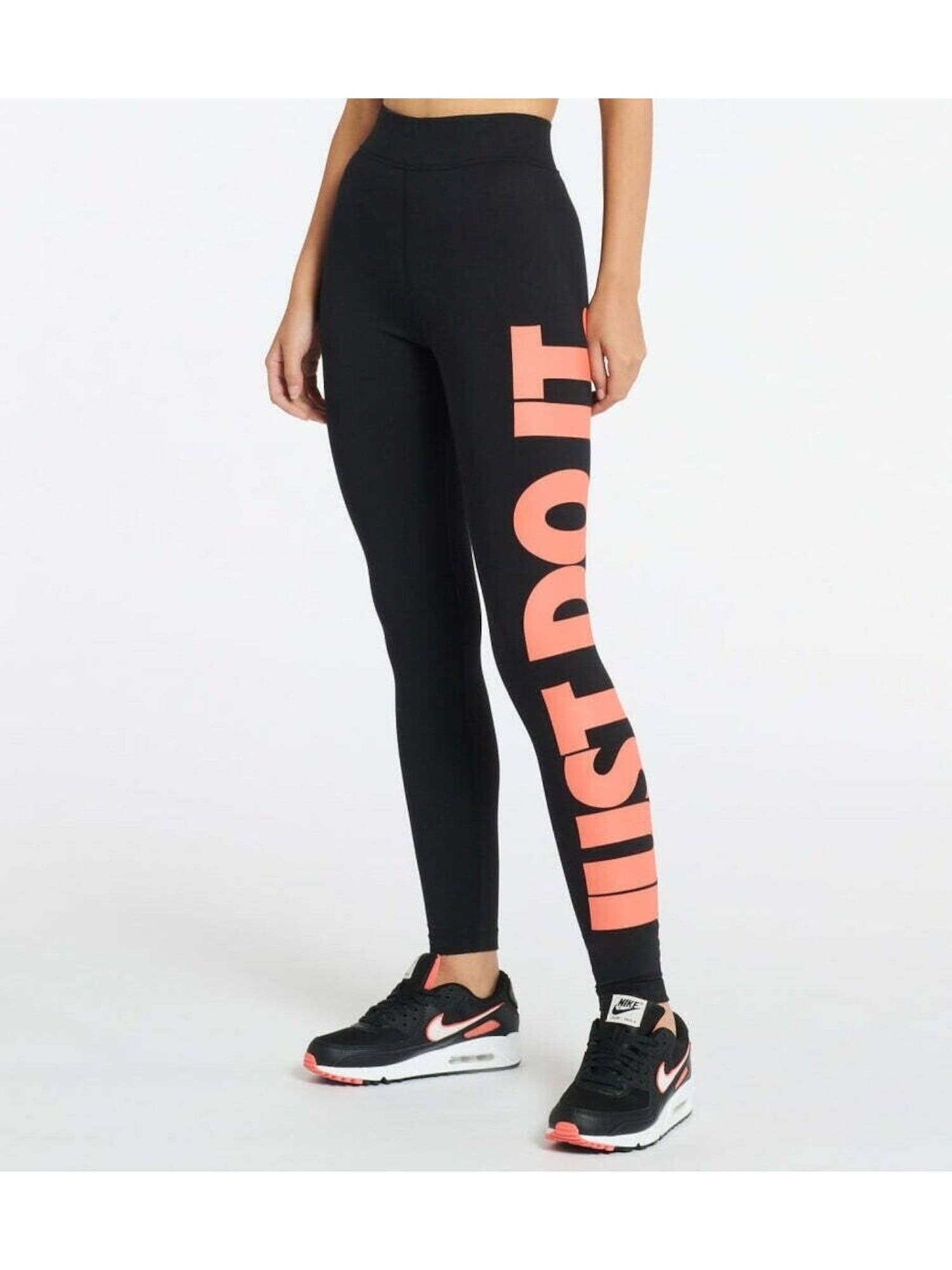 Nike Women's NSW Just Do Essential Leggings, Black/Magic Ember, - Walmart.com