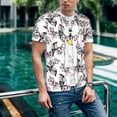 thumbnail image 6 of Hirioo Bird for Men's Baseball T-shirt Shirts Short Sleeve Casual Summer Button Stretch T Shirts,Size S-4XL-Large, 6 of 7