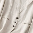thumbnail image 5 of Luxalzxs Cotton Linen Blazer Womens Long Sleeve Loose Casual Blazer Jackets Notch Lapel Single Breasted Suit Coat Jackets Retro Boyfriend Comfy Work Blazer, 5 of 6