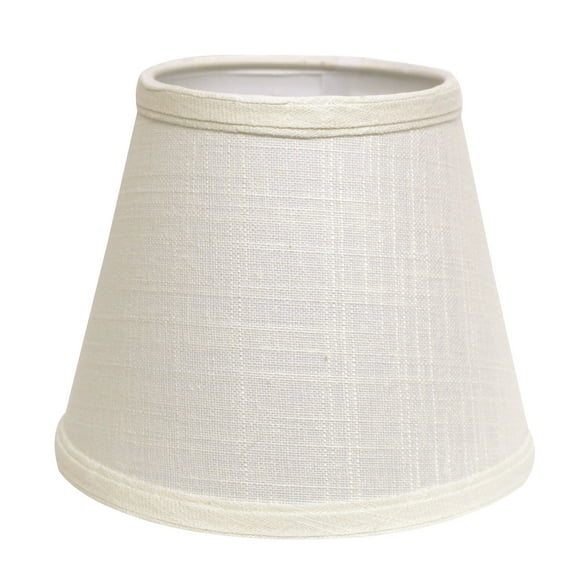 12" White Empire Hardback Slanted Linen Lampshade WF
