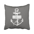 thumbnail image 1 of RYLABLUE Square Throw Pillow Covers Vintage Anchor And Name Grey Nautical Reversible Outdoor Pillowcases Polyester 18 X 18 Inch With Hidden Zipper Home Sofa Cushion Decorative Pillowcase, 1 of 1