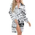 thumbnail image 5 of Retirement Apparel Night Robe Long Sleeve V Neck Robe With Belt Women's Sleepwear Dresses, 5 of 9
