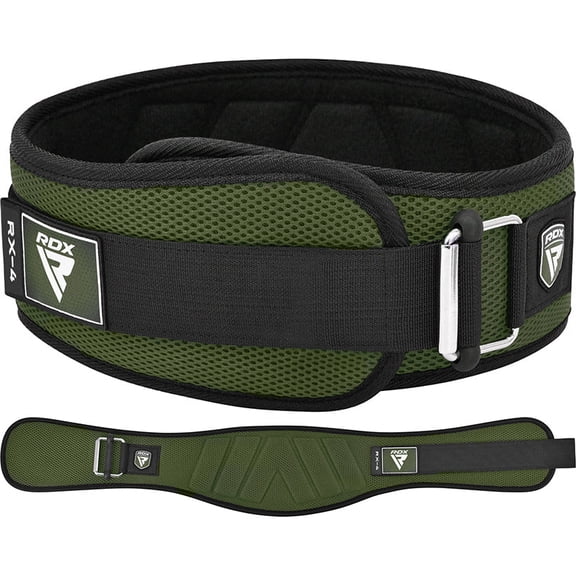 RDX Weight Lifting Belt, Curved Padded Back Lumbar Support, Fitness, Core Exercise Workout Bodybuilding Powerlifting Deadlifts Squats, Ladies Gents Men Women Home Gym Equipment