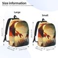 thumbnail image 3 of Lsque Castle Red Green Sky Dragon Pattern Canvas Daypack, Durable Backpack, High-quality Versatile Backpack,Vintage Compact Backpack-Small, 3 of 6