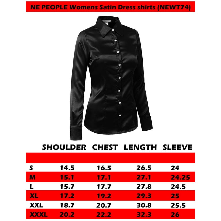 J. METHOD Women's Satin Button Down Shirt Long Cuff Sleeve J. METHOD Women's Satin Button Down Shirt Long Cuff Sleeve